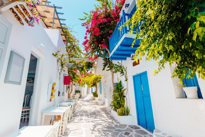 Typische griechische Gasse